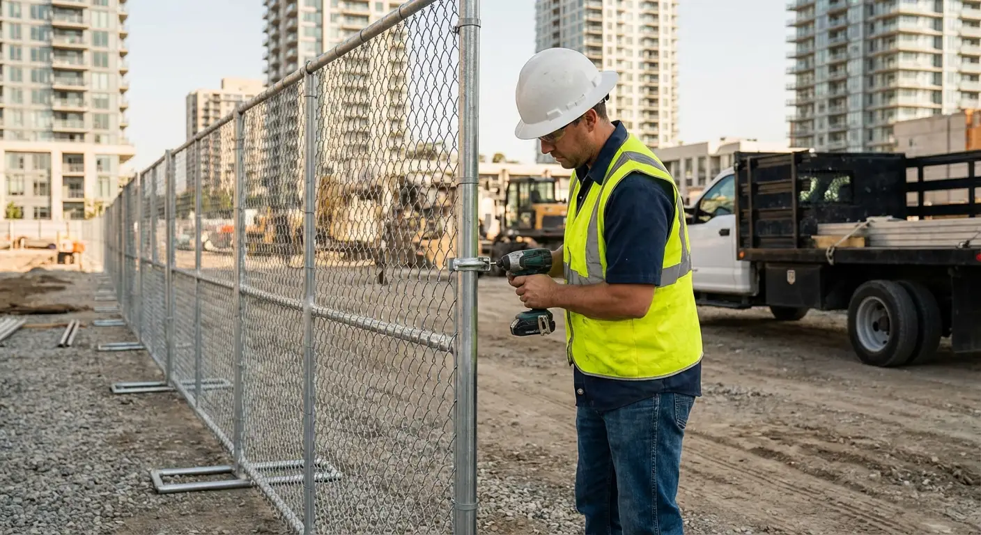 Downtown Lynwood temporary fencing and site security