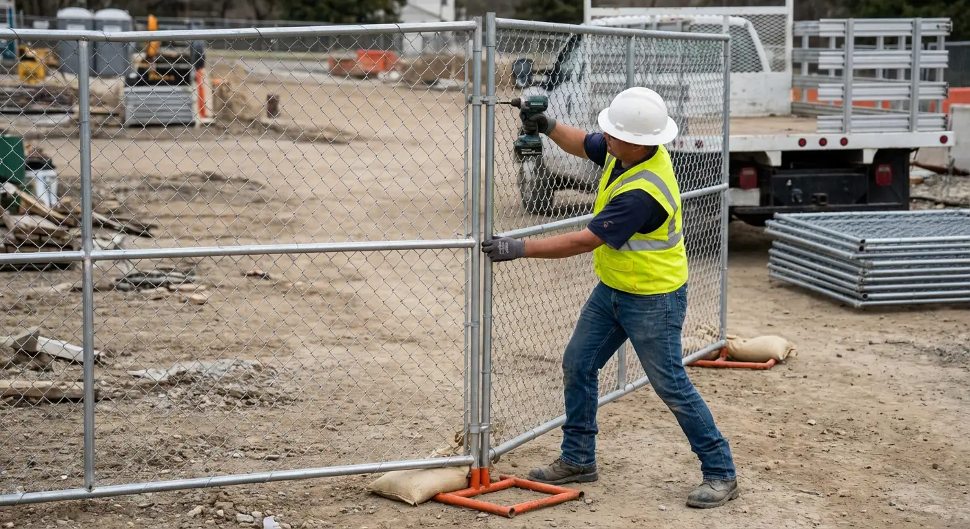 Modular fence reconfiguration system in action in Lynwood, CA