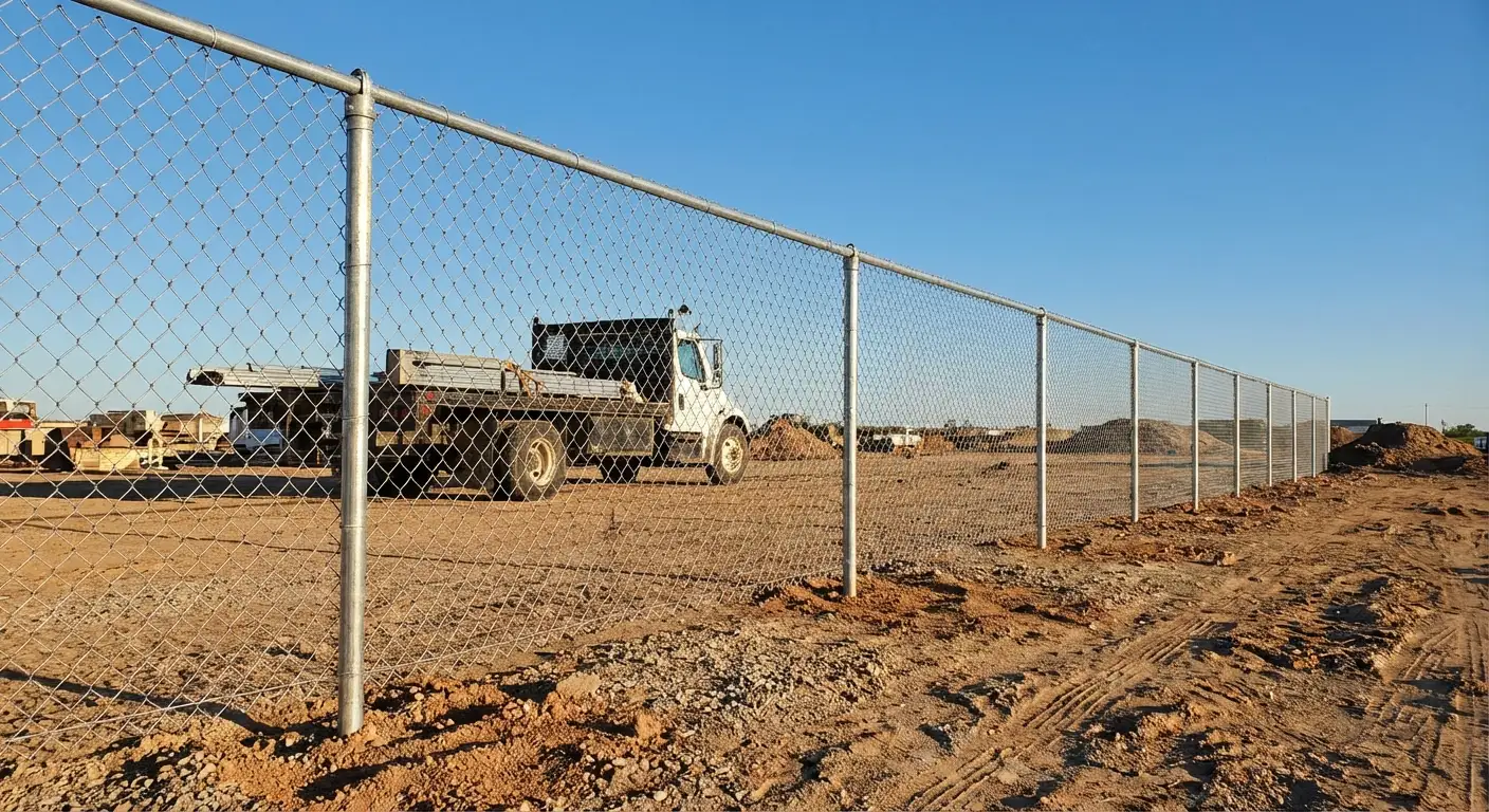 Wind-rated temporary fencing site in Lynwood, CA