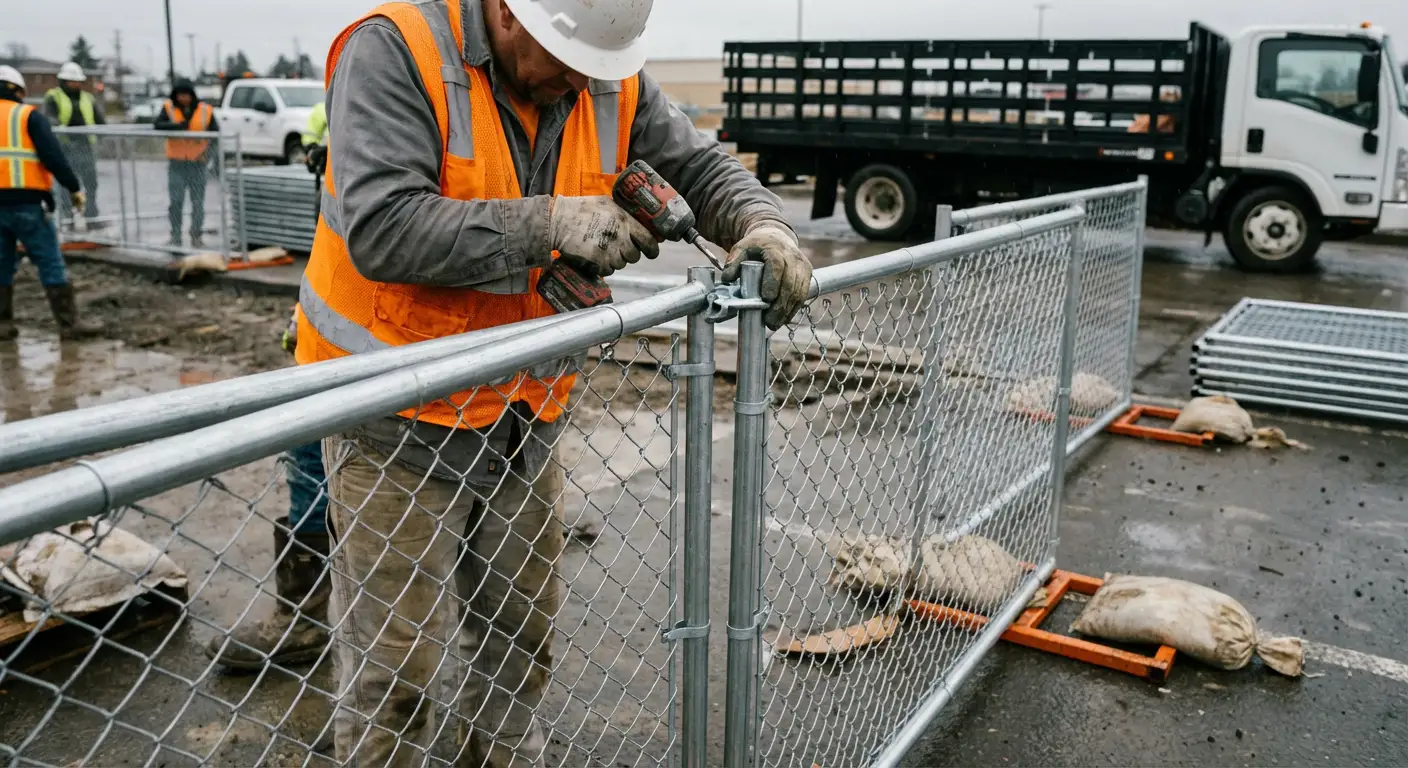 Physical security fencing for site investigation in Lynwood, CA