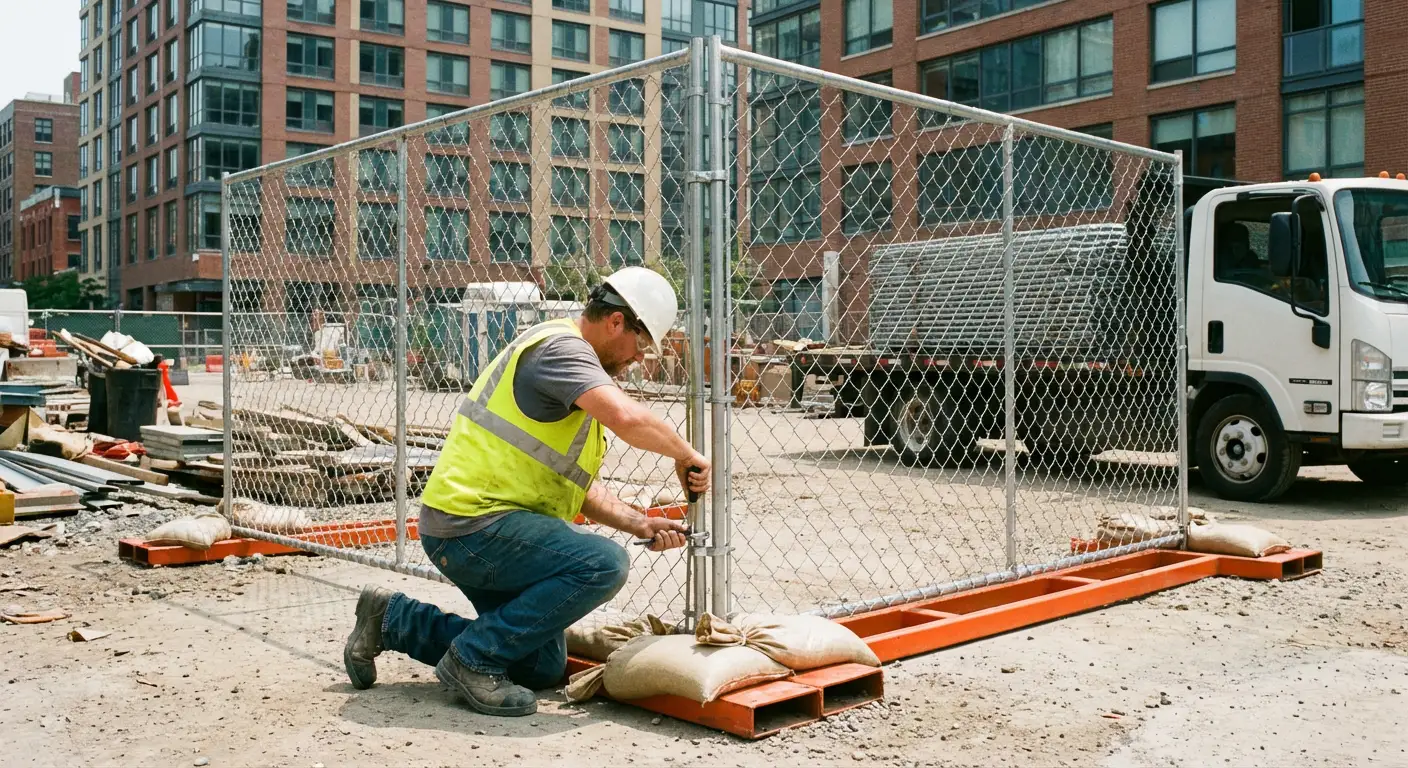 Temporary fence rental services in North Lynwood