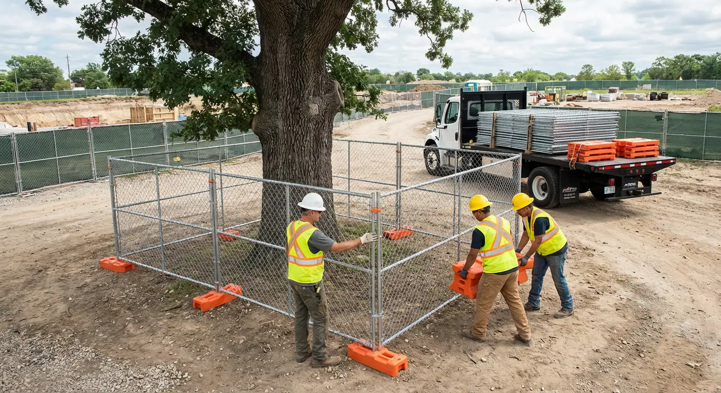 Temporary gate rental and secure perimeter fencing in Lynwood, CA