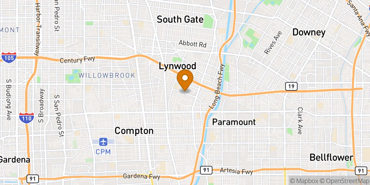 neighborhood map in Lynwood, CA