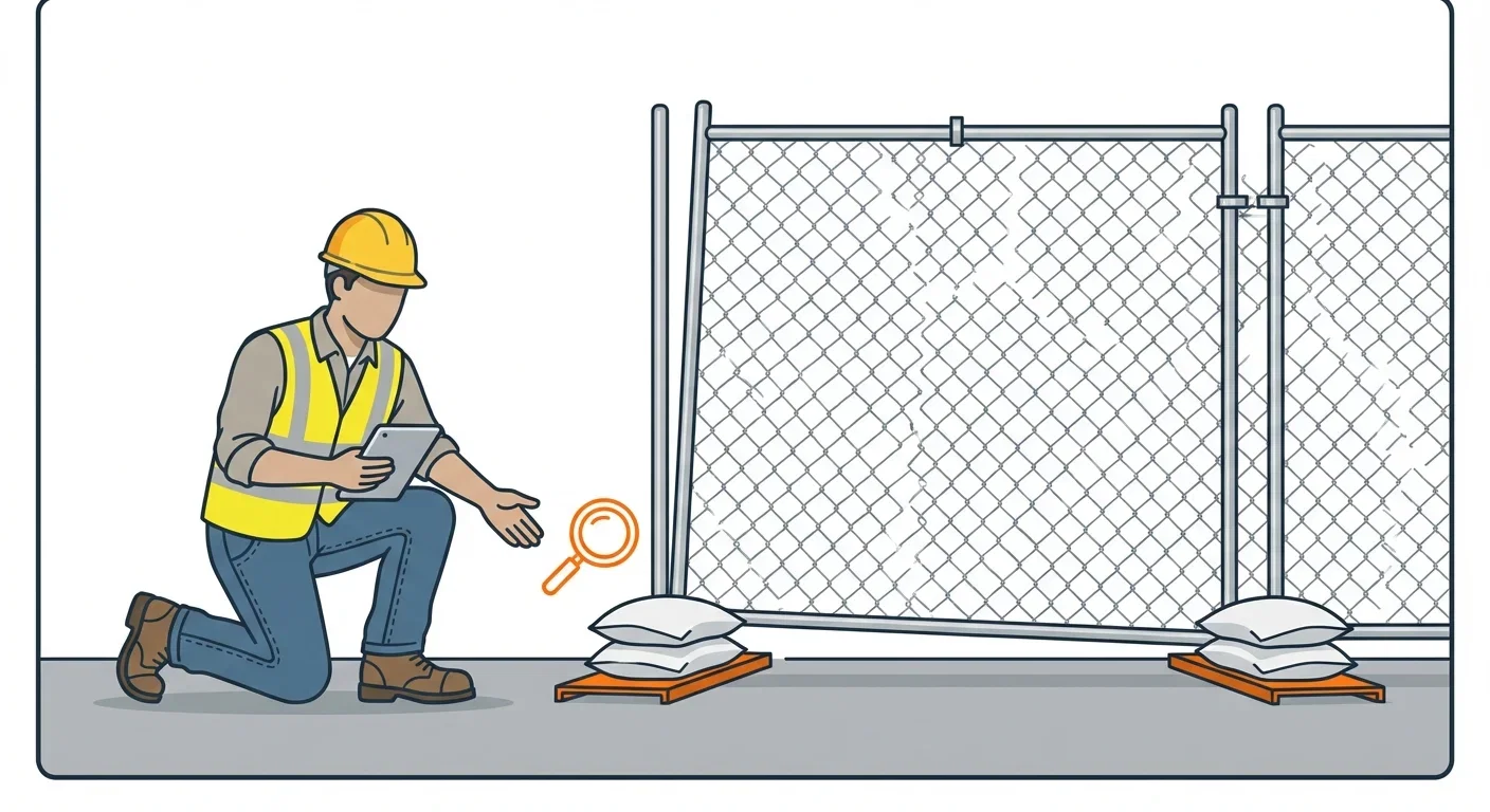 Diagram showing causes of temporary fence instability in Lynwood, CA