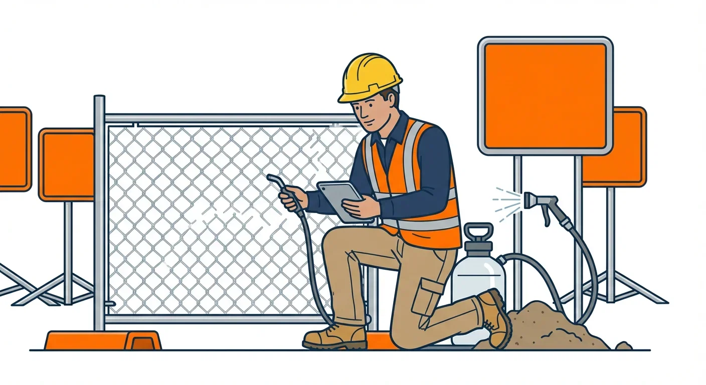 SWPPP Dust Compliance Warning Signs Infographic in Lynwood, CA