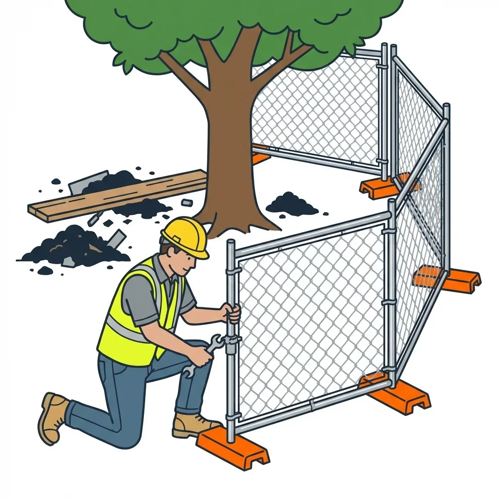 Infographic detailing common tree protection violations and prevention in Lynwood, CA